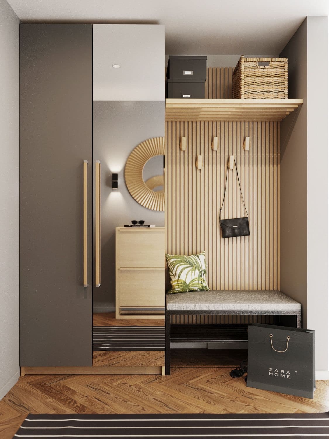Miroir chaussure entrée